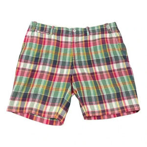 Vtg Polo Ralph Lauren Shorts Mens 38 Indian Madras Plaid 90s